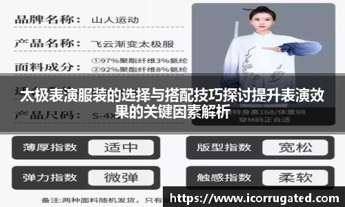 太极表演服装的选择与搭配技巧探讨提升表演效果的关键因素解析