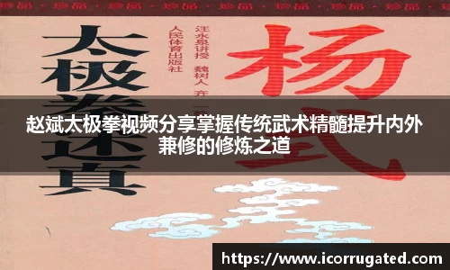 赵斌太极拳视频分享掌握传统武术精髓提升内外兼修的修炼之道